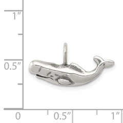 Sterling Silver 925 Antiqued Blue Whale Pendant Elegant Themed Design