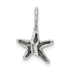 Sophia Jewelers 925 Sterling Silver Antiqued Starfish Pendant Charm