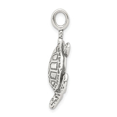 Sterling Silver 925 Antiqued Sea Turtle Pendant for Men by Sophia Jewelers