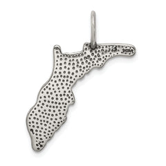 Sterling Silver 925 Antique Florida State Charm Menâââ‰â¢s Pendant