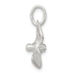 Sterling Silver 925 Polished Propeller Charm with Anti-Tarnish Finish
