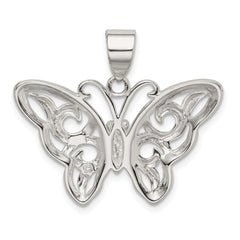 Sterling Silver 925 Butterfly Pendant with Anti-Tarnish Elegant Design