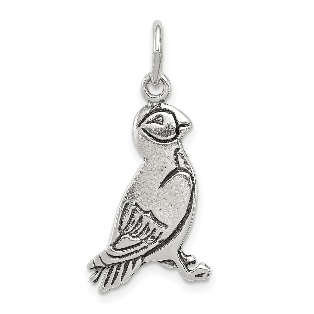 Sterling Silver Antiqued Puffin Charm