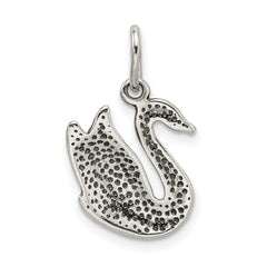 Sterling Silver 925 Swan Charm Pendant Elegant Vintage Design