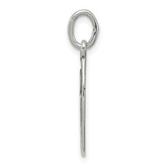 Sterling Silver 925 Crane Charm Pendant in Vintage Oval Design