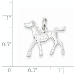 Sterling Silver 925 Horse Charm Pendant Solid Casted Elegant Design