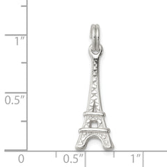 Sophia Jewelers 925 Rhodium-Plated 3D Eiffel Tower Charm Pendant