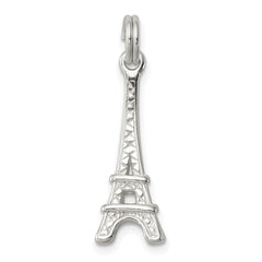 Sterling Silver Rhodium-plated Eiffel Tower Charm