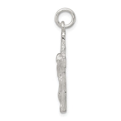 Sterling Silver 925 Crucifix Pendant with Polished Anti-Tarnish Finish