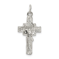 Sterling Silver 925 Crucifix Pendant with Polished Anti-Tarnish Finish