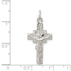 Sterling Silver 925 Crucifix Pendant with Polished Anti-Tarnish Finish