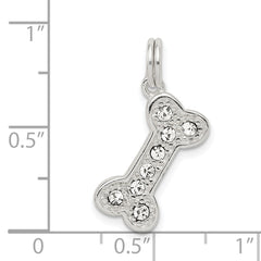 Sterling Silver 925 Dog Bone Charm with Anti-Tarnish Solid Casted Design