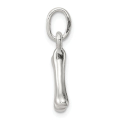 Sterling Silver 925 Polished Bone Charm with Anti-Tarnish Finish