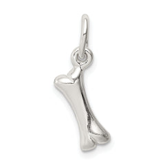Sterling Silver 925 Polished Bone Charm with Anti-Tarnish Finish