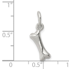 Sterling Silver 925 Polished Bone Charm with Anti-Tarnish Finish