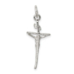 Sterling Silver 925 Polished INRI Crucifix Pendant with Anti-Tarnish Elegance