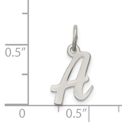 Sophia Jewelers Sterling Silver Initial A Charm with Rhodium Elegance
