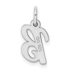 Sophia Jewelers 925 Rhodium-Plated Sterling Silver Initial B Charm
