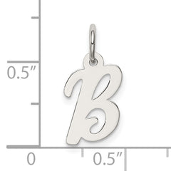Sophia Jewelers 925 Rhodium-Plated Sterling Silver Initial B Charm