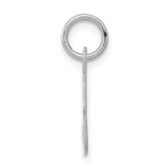 Sterling Silver Script Initial F Pendant in Rhodium-Plated Finish