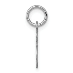 Sterling Silver 925 Initial S Charm with Rhodium Plating Elegant and Petite