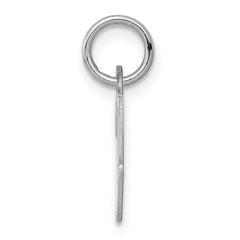 Sterling Silver Rhodium-Plated Initial W Charm Elegant Small Pendant