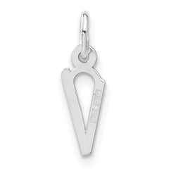 Sophia Jewelers Polished Sterling Silver Initial V Pendant Unisex Charm