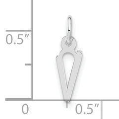 Sophia Jewelers Polished Sterling Silver Initial V Pendant Unisex Charm