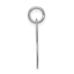 Sterling Silver 925 Initial B Charm with Rhodium Plating