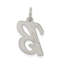 Sterling Silver 925 Initial B Charm with Rhodium Plating