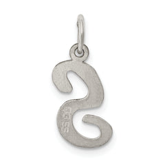 Sterling Silver 925 Initial S Charm with Rhodium Elegance