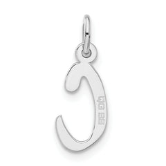 Sterling Silver 925 Unisex Initial C Charm Polished Finish Medium