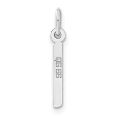 Sterling Silver 925 Unisex Polished Initial I Charm Pendant