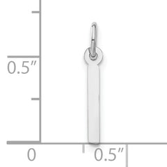 Sterling Silver 925 Unisex Polished Initial I Charm Pendant