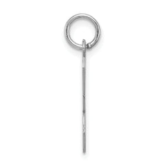 Sterling Silver 925 Initial K Charm with Rhodium Plating