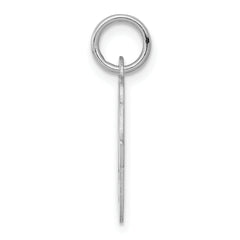 Sterling Silver 925 Initial O Charm with Rhodium Elegance