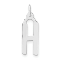 Sterling Silver Large Slanted Block Initial H Charm