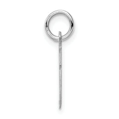 Sterling Silver 925 Rhodium-Plated Initial F Charm Elegant Miniature Design