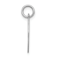 Sterling Silver Rhodium-Plated Script J Charm Pendant Elegant and Timeless