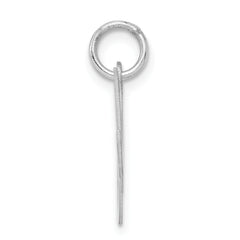 Sophia Jewelers Sterling Silver Initial M Charm Rhodium-Plated Elegant Design