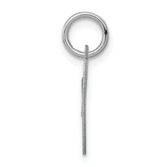 Sterling Silver Rhodium-Plated Initial O Charm Elegant Themed Design