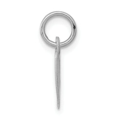 Sterling Silver Rhodium-Plated Initial W Charm Elegant Small Pendant