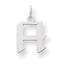 Sterling Silver Small Artisan Block Initial H Charm