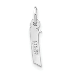 Sterling Silver 925 Polished Initial I Charm Unisex Artisan Design