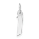 Sterling Silver Small Artisan Block Initial I Charm