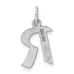 Sophia Jewelers Polished Sterling Silver R Initial Pendant Unisex Charm