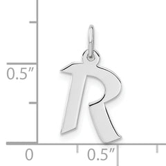 Sophia Jewelers Polished Sterling Silver R Initial Pendant Unisex Charm