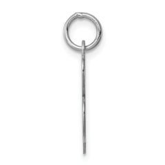 Sterling Silver 925 Initial B Charm with Rhodium Plating Elegant Style