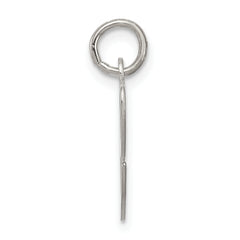 Sterling Silver 925 Rhodium-Plated Initial C Charm Elegant Pendant