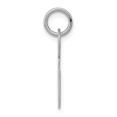 Sterling Silver Rhodium-Plated Initial E Charm Classic Elegance